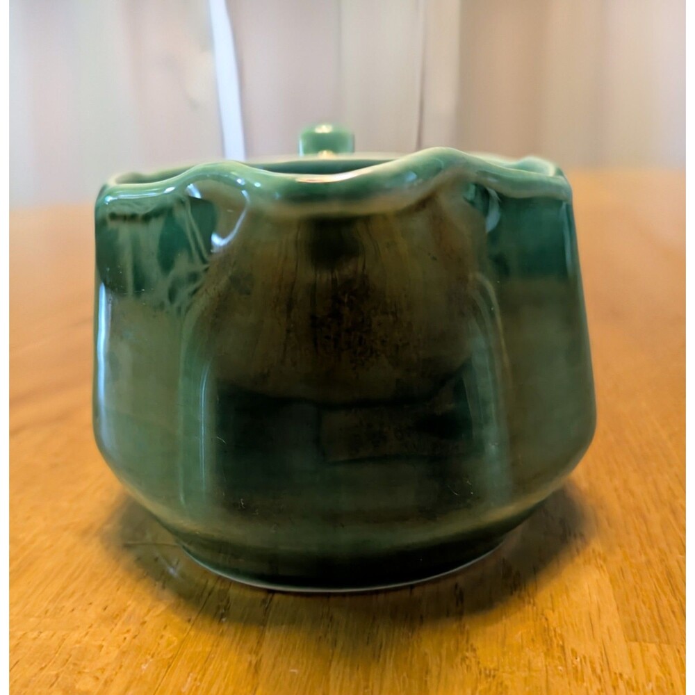 Vintage Mount Clemens Petal Green Pattern Creamer 1930's MCM Cottagecore - Picture 3 of 8